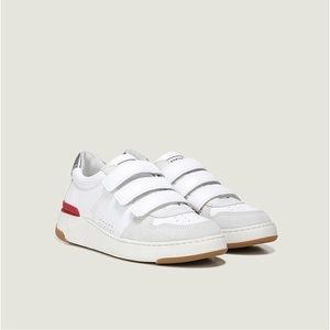 Veronica Beard Tizi Mix-Leather Low-Top Sneakers